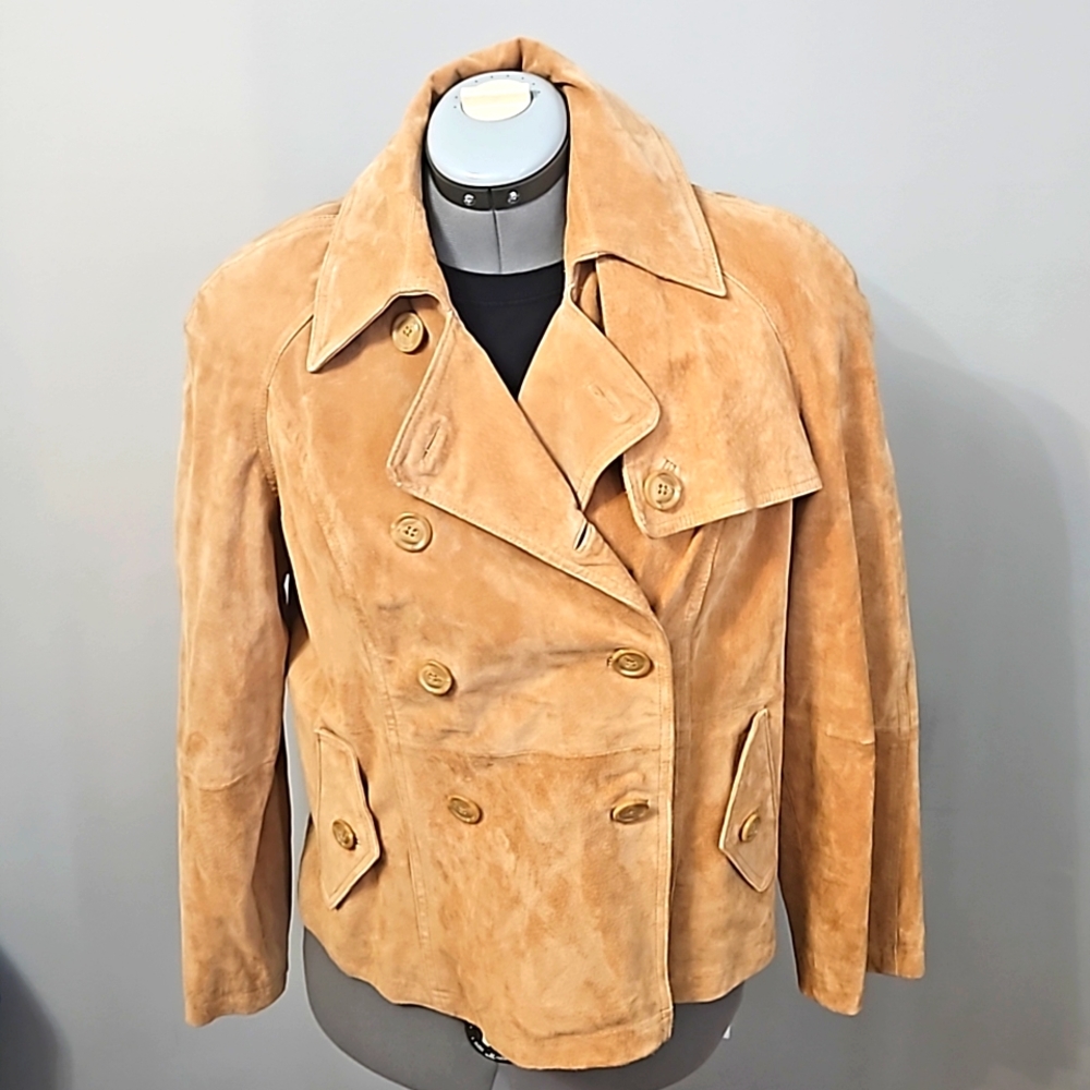 Vintage Suede Double Breasted Jacket